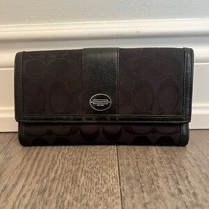 Coach Black Signature Wallet